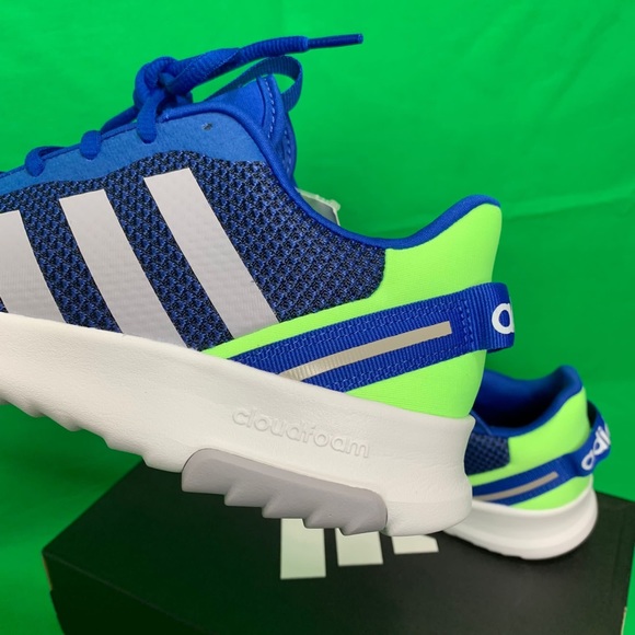 Adidas Racer TR 2.0 K White/Blue Size 5.5 - Picture 6 of 11